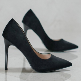 Cm Paris Talons en daim le noir 3
