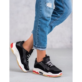 SHELOVET Chaussures de sport pour femmes le noir 1