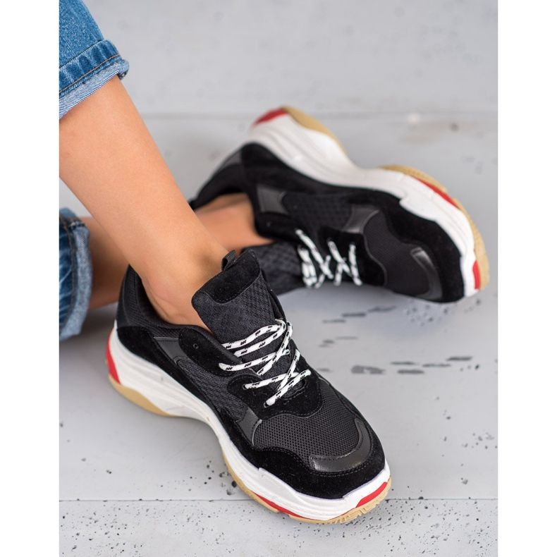 SHELOVET Chaussures de sport pour femmes noir 2