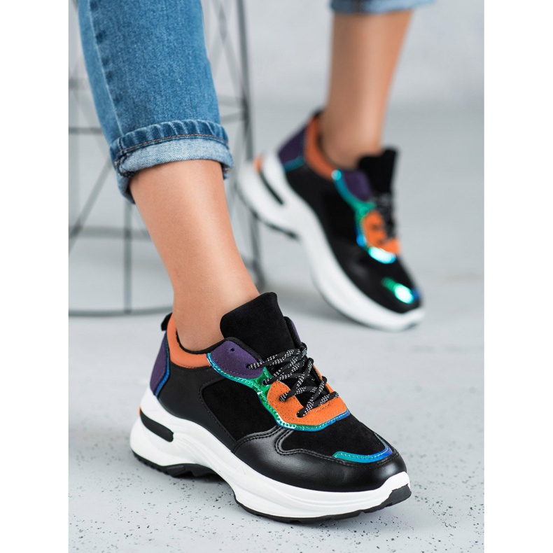 SHELOVET Baskets décontractées le noir 1