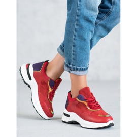 SHELOVET Baskets décontractées rouge 2