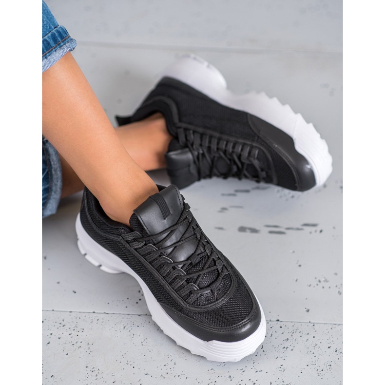 SHELOVET Chaussures de sport à la mode noir 1