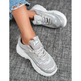 SHELOVET Chaussures de sport gris clair 1