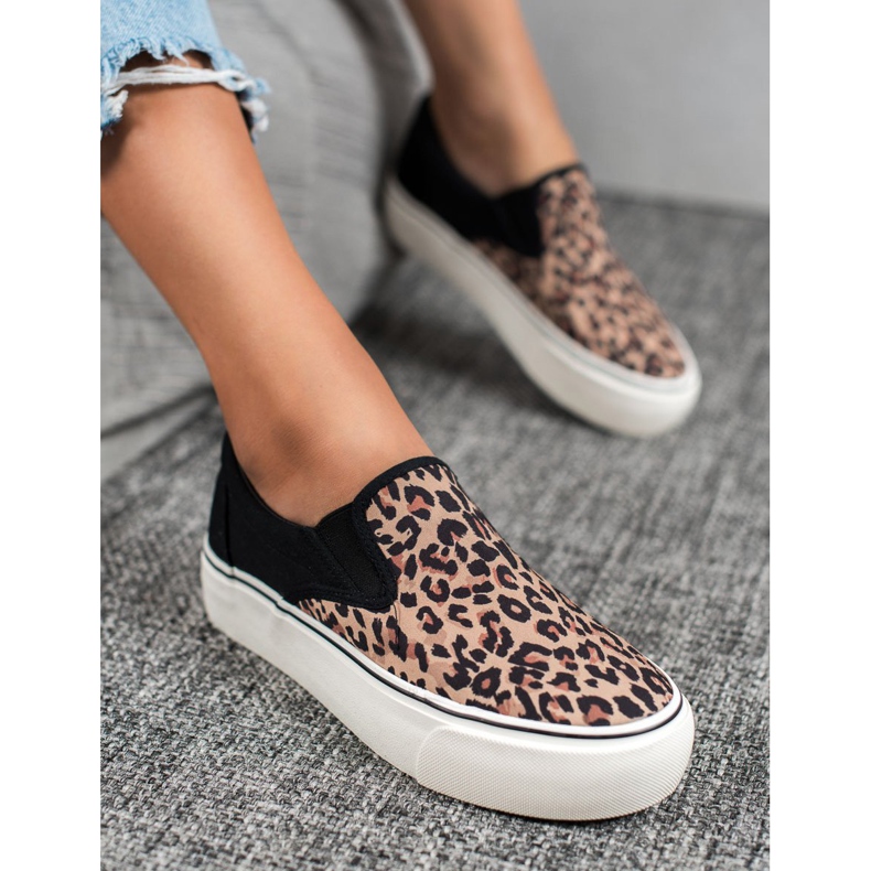 SHELOVET Slipons tachetés le noir multicolore 1