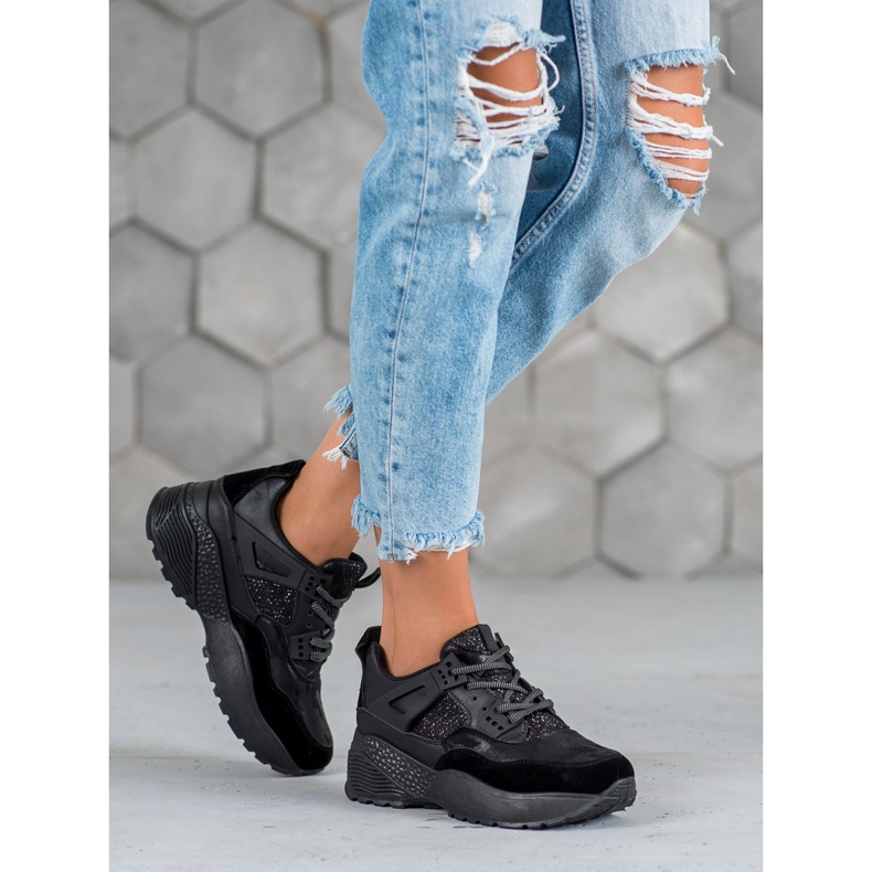 SHELOVET Baskets noires Moro 1