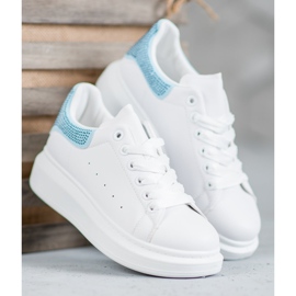 Yes Mile Chaussures de sport avec cristaux blanc 2