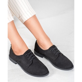 SHELOVET Chaussures en daim le noir 4