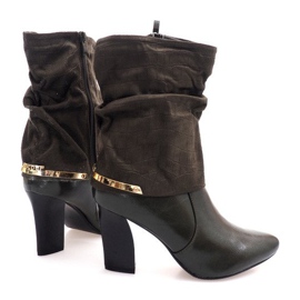 Bottes Élégantes Avec Une Boucle Sur Un Poteau 1723 Kaki multicolore vert 1