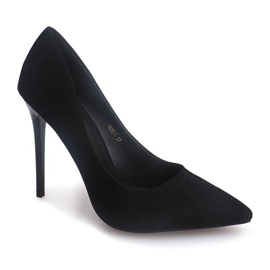 Escarpins en daim 1030 Noir le noir 1