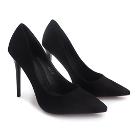 Escarpins en daim 1030 Noir le noir 2