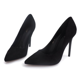 Escarpins en daim 1030 Noir le noir 4