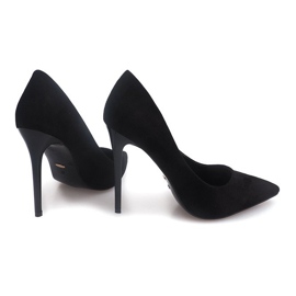 Escarpins en daim 1030 Noir le noir 5
