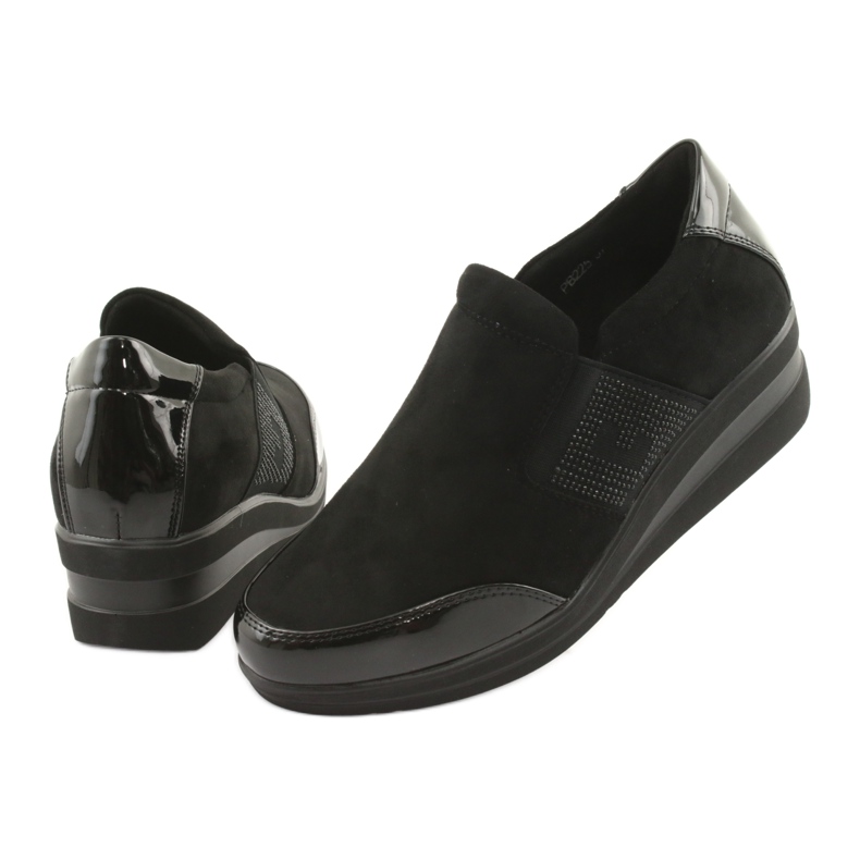 Chaussures noires sur le coin Sergio Leone 225 3