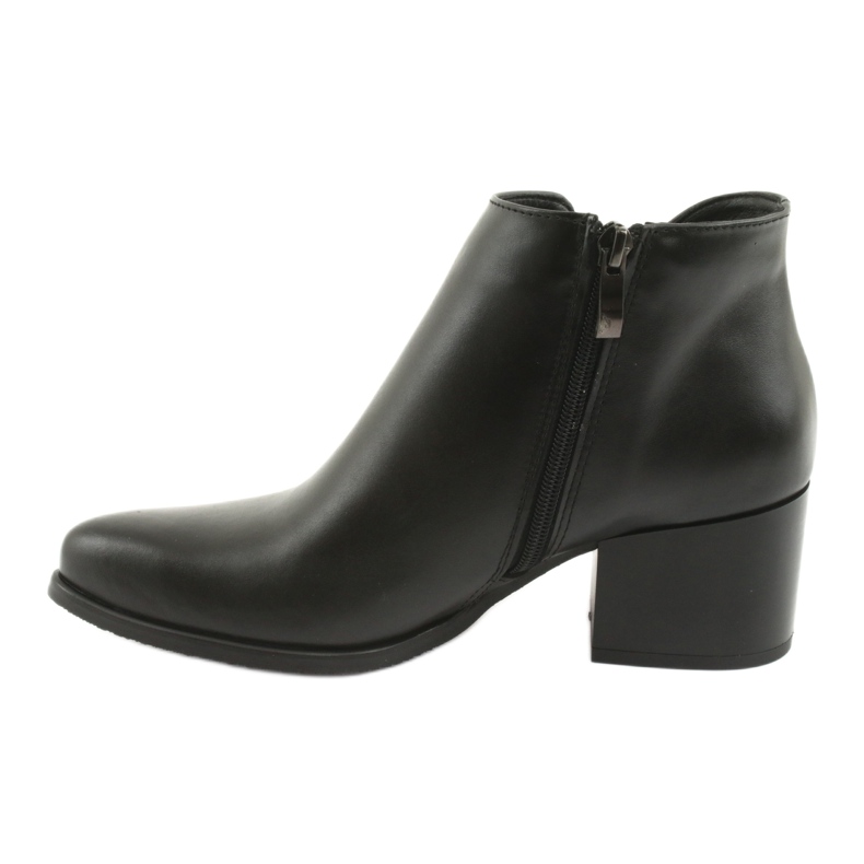 Bottines en cuir à talon Gamis 3815 le noir 2
