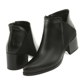 Bottines en cuir à talon Gamis 3815 noir 3