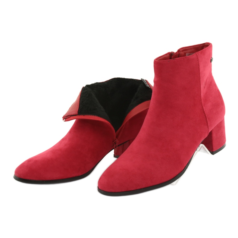 Bottines Filippo 316 en daim rouge 4