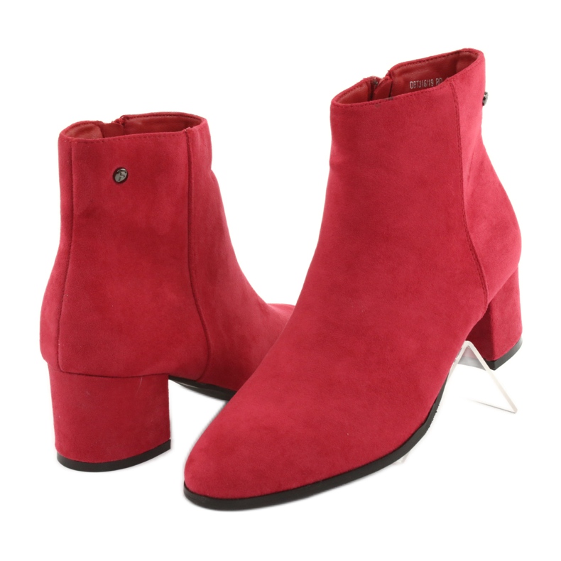 Bottines Filippo 316 en daim rouge 3