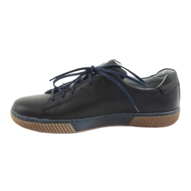 Riko Chaussures en cuir masculin 893 bleu marine 2