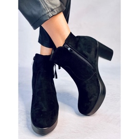 Noir 8B882 Bottines noires à talons le noir 4