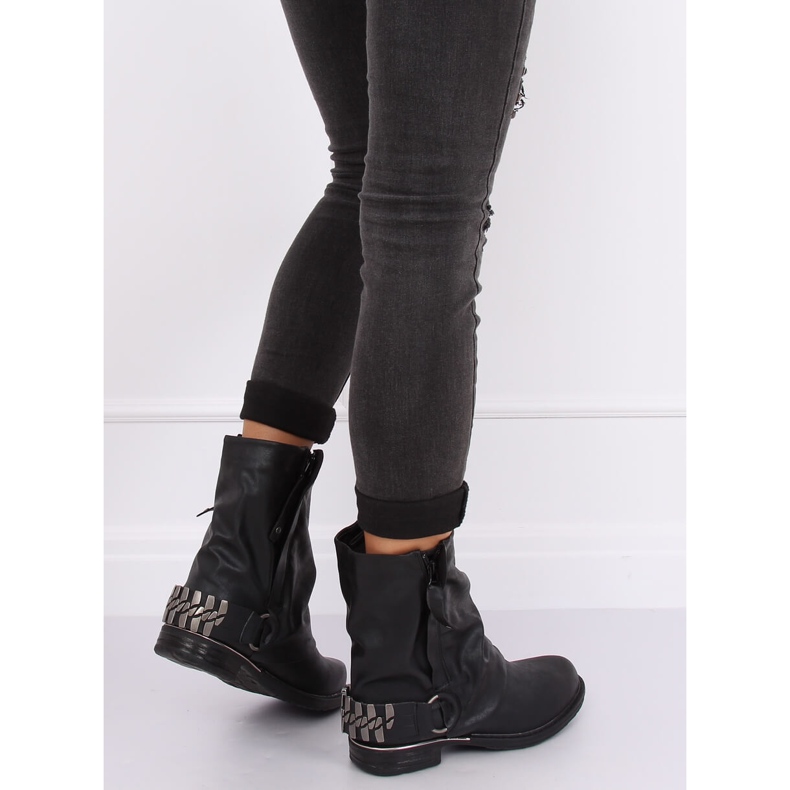 Bottes militaires noires LL-166P Noir le noir 1