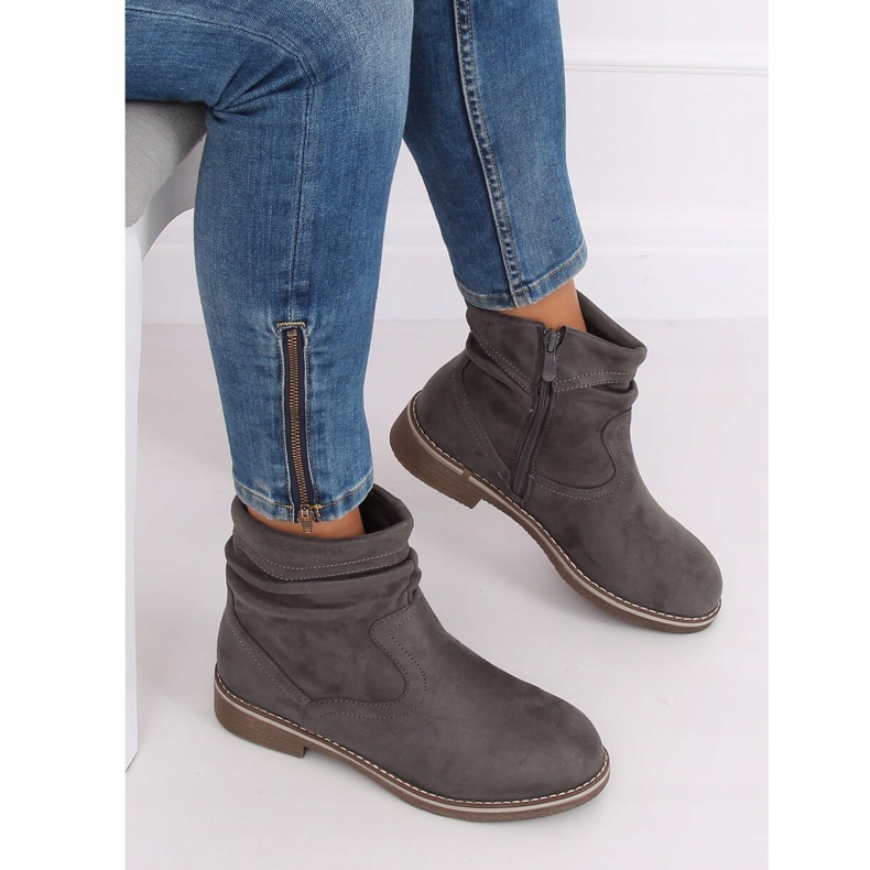 Gris Bottes grises pour femmes W862 Gris 2
