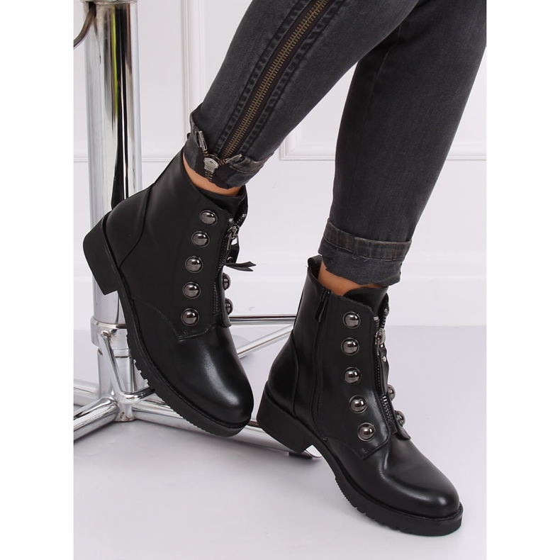 Bottes militaires noires LJ002 Noir 2