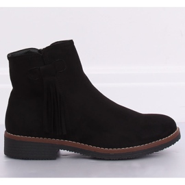 Bottines Jodhpur noires à franges 8B907 Noir le noir 2