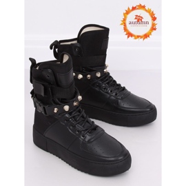 Noir Y-025 Chaussures de sport noires 1