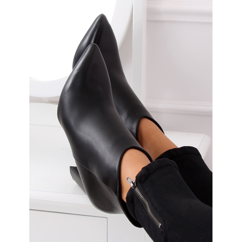 Bottines noires à talons NS059P Noir 2