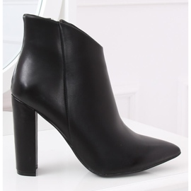 Bottines noires à talons NS059P Noir le noir 1