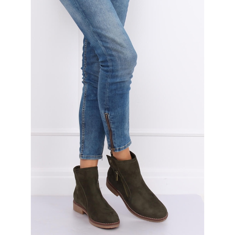 Bottes Jodhpur vertes pour femmes 8B908 Vert 1