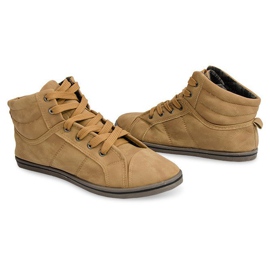 Baskets Hautes Konwers TD010 Camel brun 1