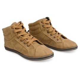 Baskets Hautes Konwers TD010 Camel brun 2