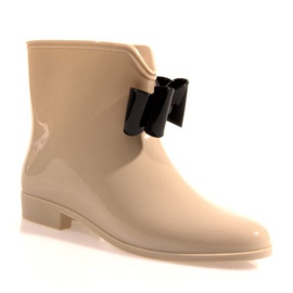 Bottines Wellington à nœud Y014 Beige 2