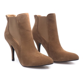 Bottines Talons Hauts 3845-2 Kaki multicolore 3