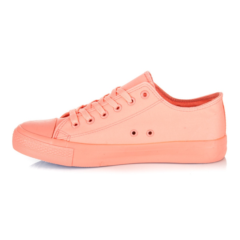 Baskets textiles femme rose 1