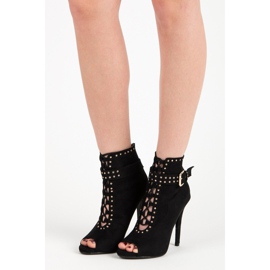 Seastar Bottes en daim à bout ouvert le noir 7