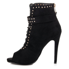Seastar Bottes en daim à bout ouvert le noir 4
