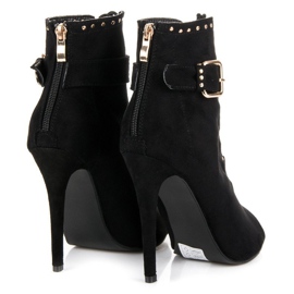 Seastar Bottes en daim à bout ouvert le noir 5