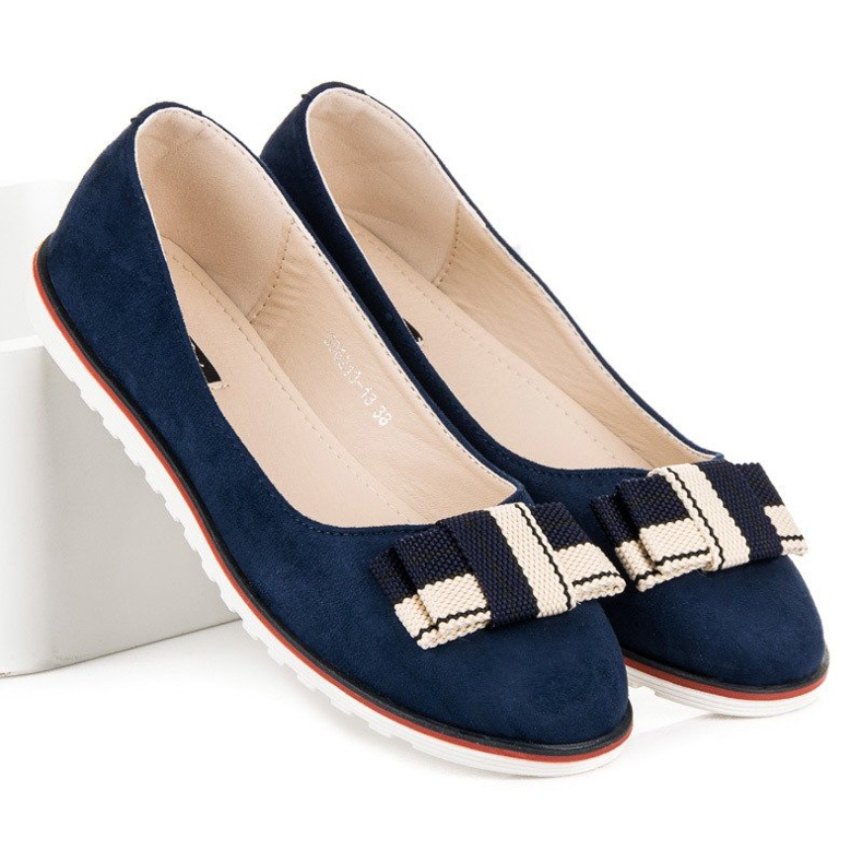 Ballerines en daim bleu 2