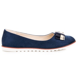 Ballerines en daim bleu 3