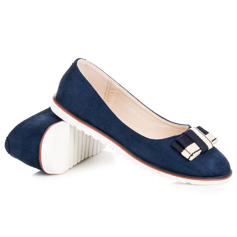 Ballerines en daim bleu 1