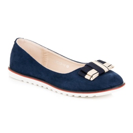 Ballerines en daim bleu 4