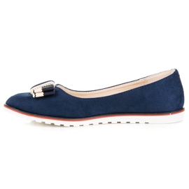 Ballerines en daim bleu 5