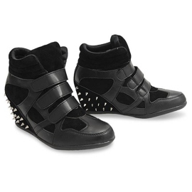 Baskets Compensées Avec Clous 4515 Noir le noir 2