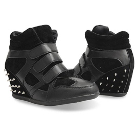 Baskets Compensées Avec Clous 4515 Noir le noir 4