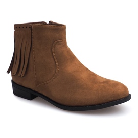 Bottes en daim dans le style de Boho 8355 Camel brun 1