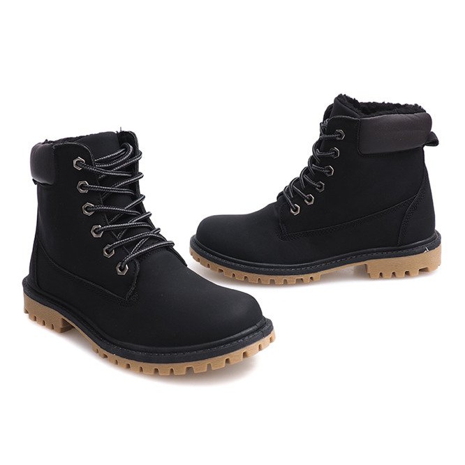 Bottes en bois d'automne B788 Noir 1