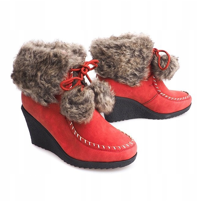 Bottes chaudes sur Wedge ZH227 rouge 1