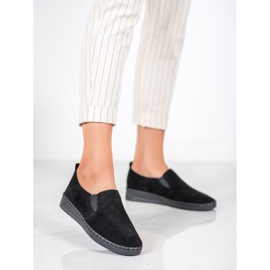 Filippo Baskets à enfiler en cuir le noir 1